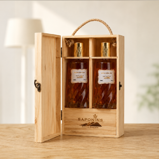 HỘP RƯỢU ĐẲNG SÂM NGỌC LINH 2 CHAI 500ML